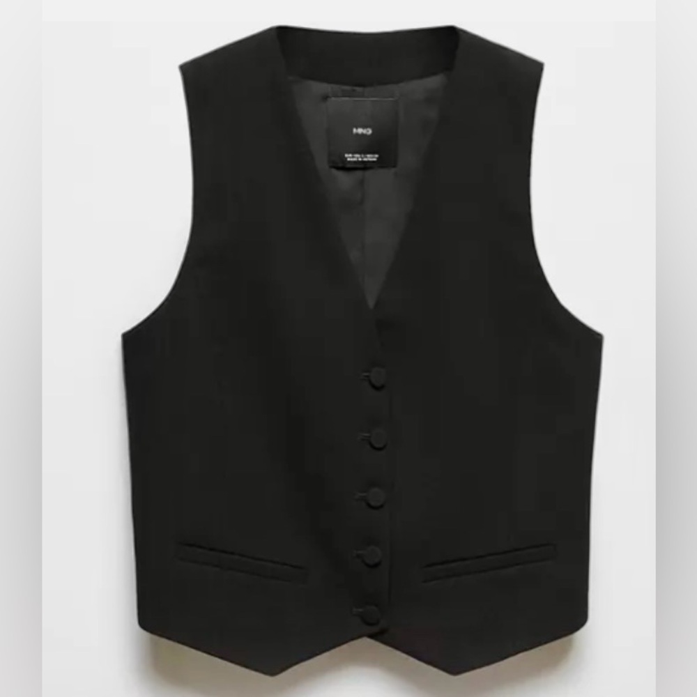 MANGO Women’s Buttons Detail Suit Vest Size XL - Picture 2 of 13